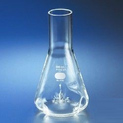 Колба Эрленмейера 125 мл, стекло, с отбойниками, Pyrex (Corning)