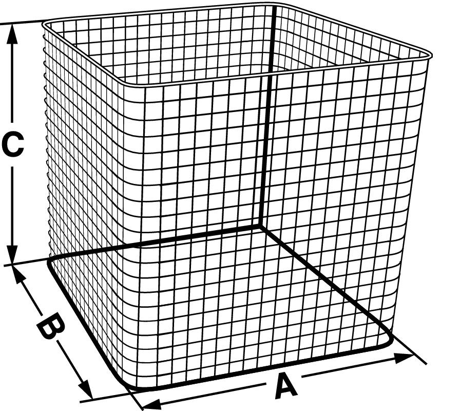 Корзина Bochem проволочная, размеры 200x200x150 мм, нержавеющая сталь