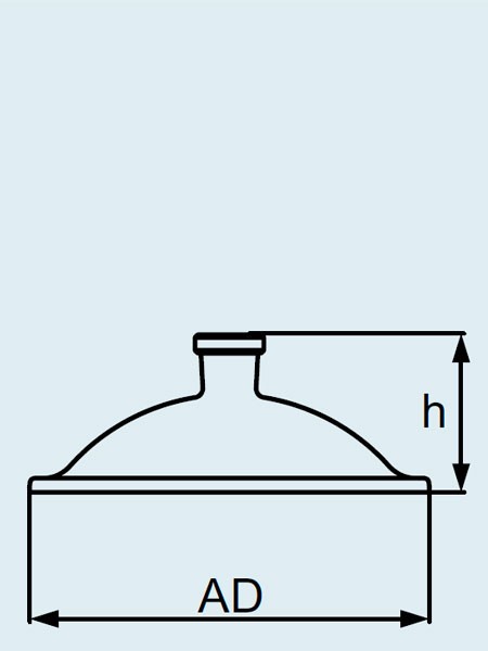 Крышка для эксикатора DURAN Group 300 мм, с отводом (NS24/29), стекло