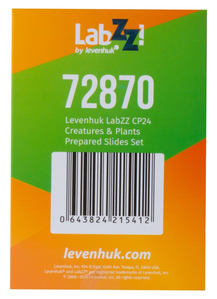 Набор микропрепаратов Levenhuk LabZZ CP24, существа и растения