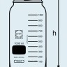 Бутыль DURAN Group 20000 мл, GLS80, широкогорлая, с крышкой и сливным кольцом, бесцветное стекло