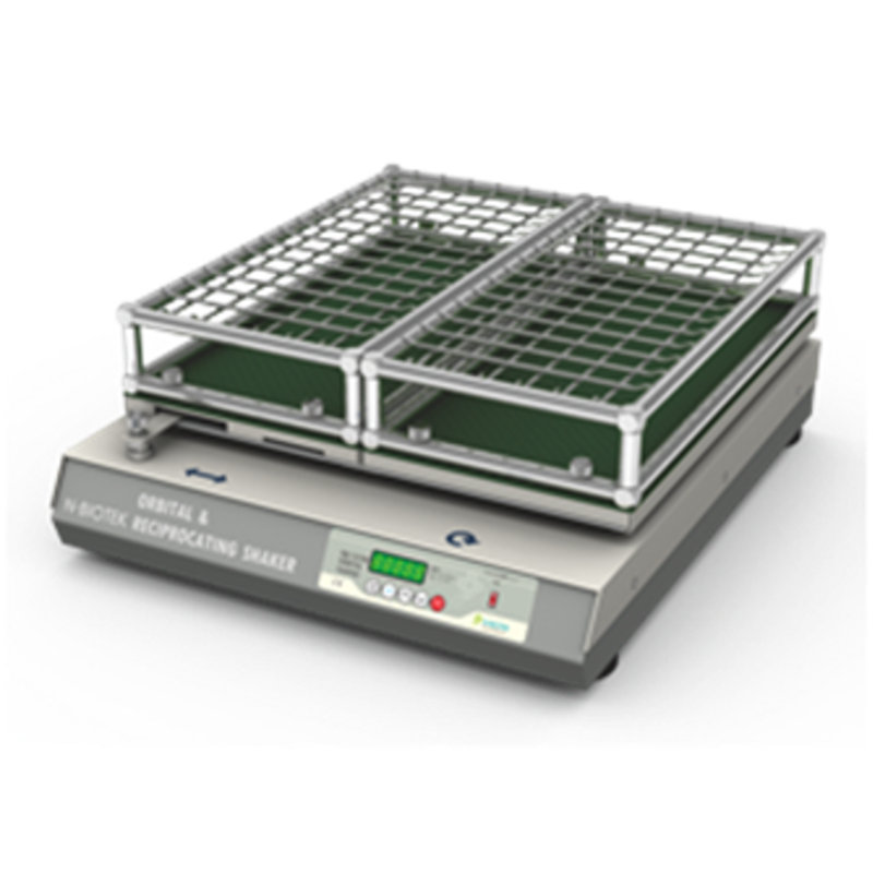 Шейкер орбитальный и возвратно-поступательный, амплитуда 22 мм, до 300 об/мин, макс. вместимость 9 х 1000 мл, NB-101MC, N-Biotek