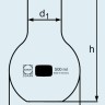 Колба DURAN Group 50 мл, круглая, плоскодонная, широкогорлая, стекло