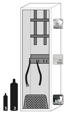 Шкафы для газовых баллонов, 50 и 10 л, 30 мин G-Classic-30, Asecos