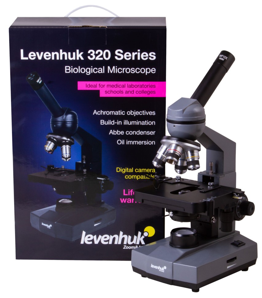 Микроскоп Levenhuk 320 BASE, монокулярный