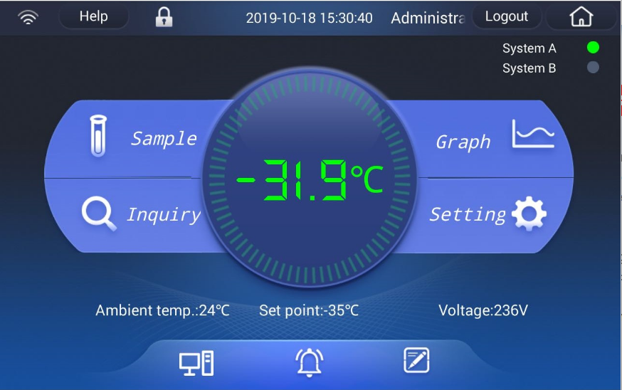 Морозильник -86 °С, вертикальный, 578 л, сенсорный экран, двойная независимая система охлаждения, DW-86L578ST, Haier (аналог арт. MDF-DU502VX-PE, PHCbi)