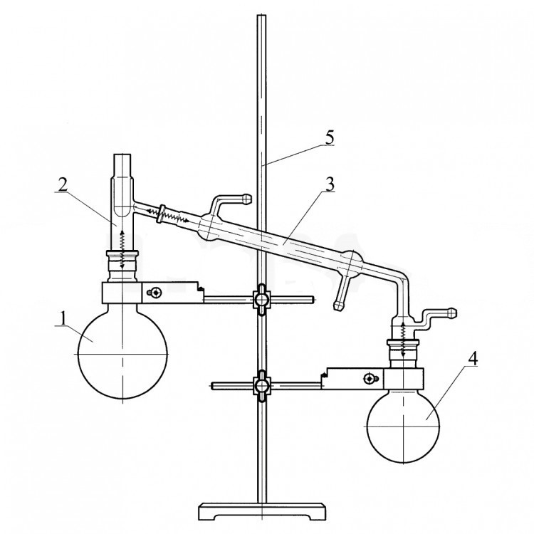 Прибор для перегонки кислот со штативом