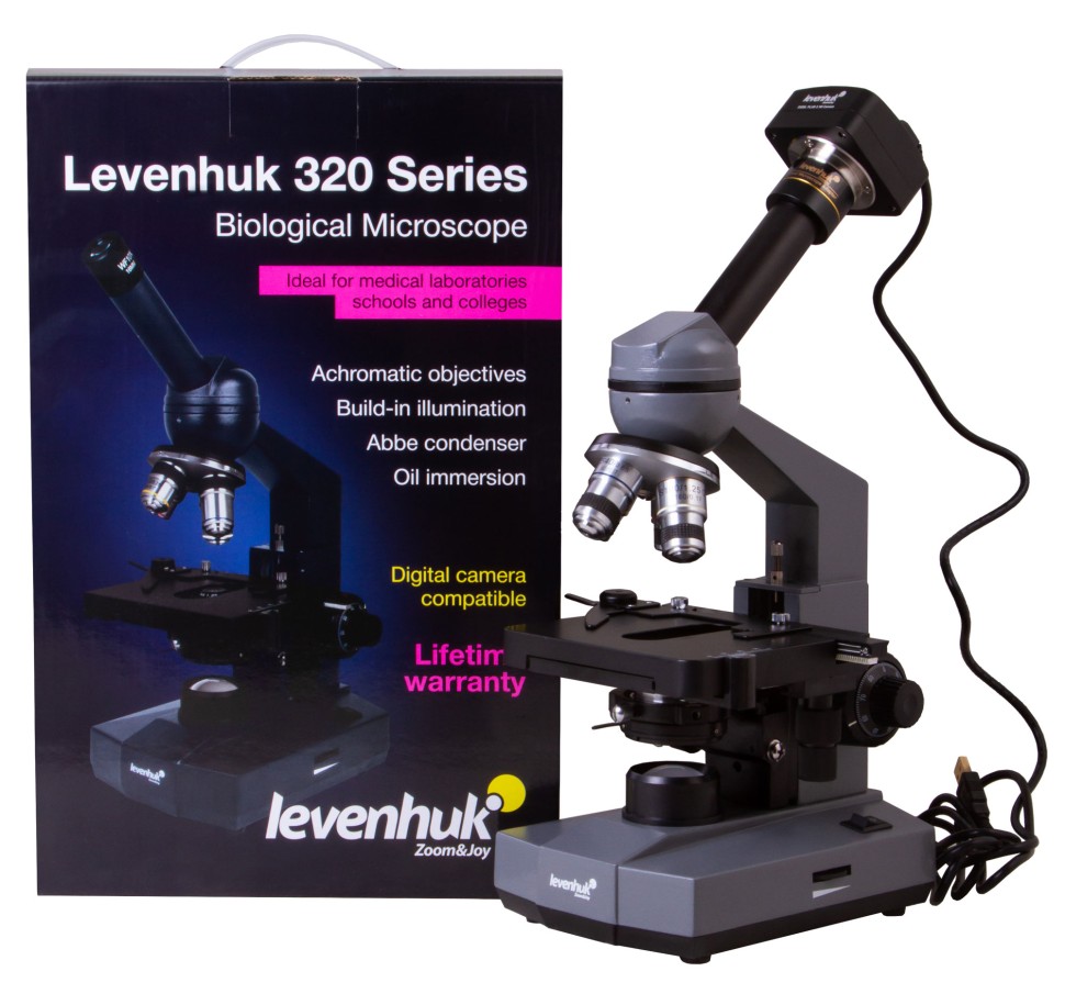 Микроскоп цифровой Levenhuk D320L PLUS, 3,1 Мпикс, монокулярный