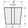 Пробка резиновая Deutsch & Neumann, размеры 87/100/65 мм, красно-коричневая