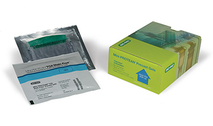 Гель полиакриламидный готовый Mini-Protean TGX Stain Free, 8,6 х 6,7 см, 10 лунок, 30 мкл, 7,5%, Bio-Rad