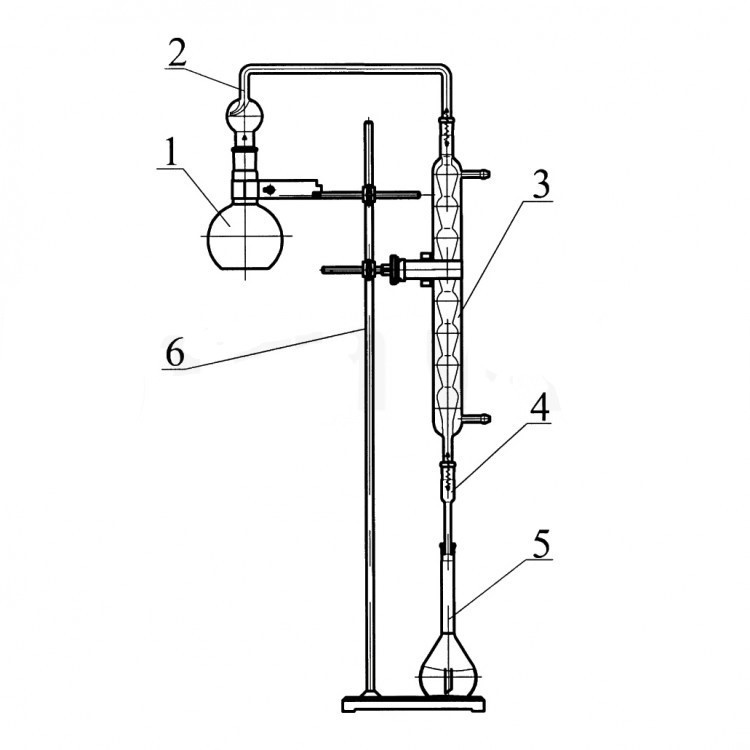 Прибор для перегонки спирта 500 мл cо штативом