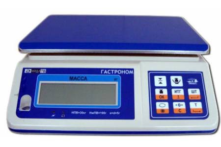 МТ-30-В1ДА-8/НК-Гастроном - Технические электронные весы фасовочные