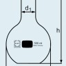 Колба DURAN Group 500 мл, круглая, плоскодонная, узкогорлая, стекло