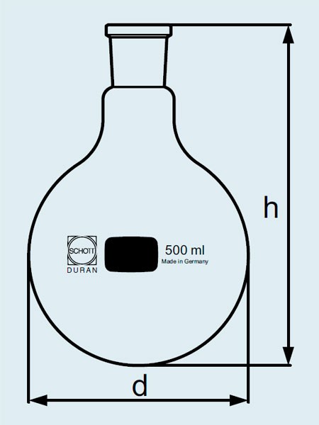 Колба DURAN Group 500 мл, круглодонная, NS24/29, стекло