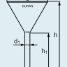 Воронка DURAN Group диаметр 35 мм, длина 60 мм, стекло