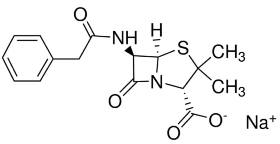 Пенициллин G натриевая соль, активность 1550 ед/мг, Servicebio, Китай