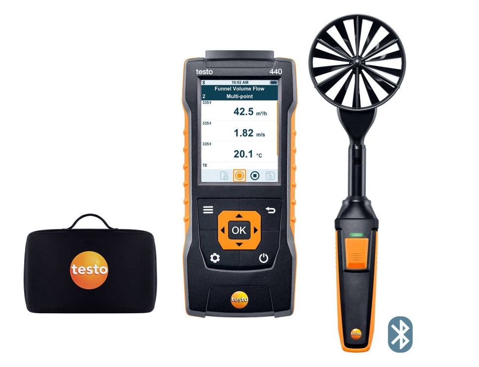 testo 440 Комплект с крыльчаткой 100 мм с Bluetooth® - testo 440 Комплект с крыльчаткой 100 мм с Bluetooth®