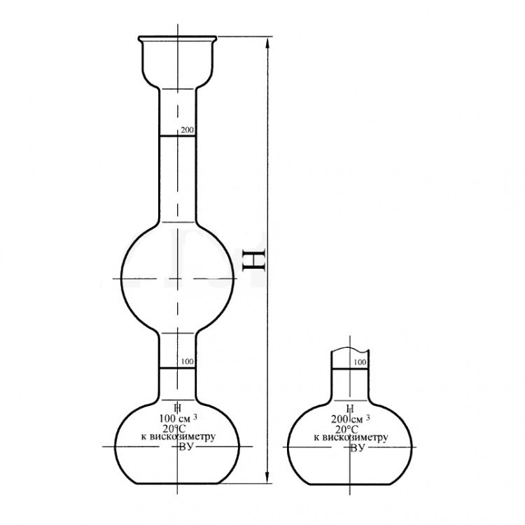 Колба к вискозиметру ВУ ТС ГФ6.451.459