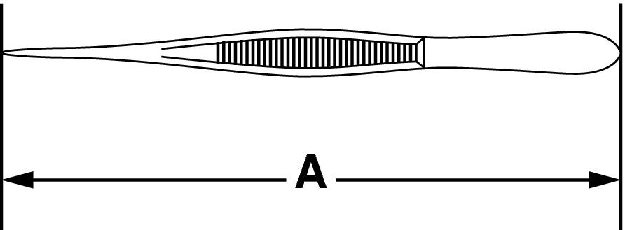 Пинцет Bochem остроконечный с направляющим винтом из хромированной стали, длина 105 мм