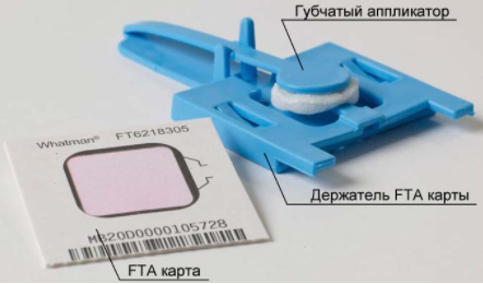 Зонды-аппликаторы щечные EasiCollect+, с интегрированной FTA картой с индикатором, для сбора слюны/клеток буккального эпителия, Whatman (GE)