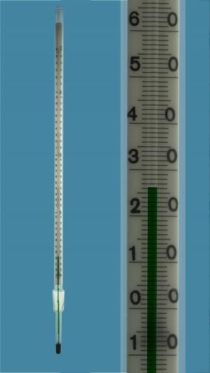 Термометр Amarell на шлифе NS 14,5/23, -10...+360/1°C, глубина погружения 97 мм