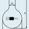 Колба DURAN Group 500 мл, круглодонная, узкогорлая, стекло