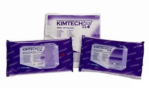 Салфетки для чистых помещений Kimtech Pure CL4, белые, 22,8х22,8 см, 100шт, Kimberly-Clark