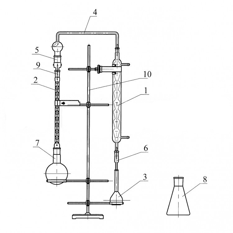 Установка для перегонки этилового спирта, эскиз 1-118