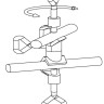 Узел крепежный, винт с накатанной головкой M8, d 16,5, угол 0°-360°, резьба 8, шарнирного типа, ковкий чугун, Bochem