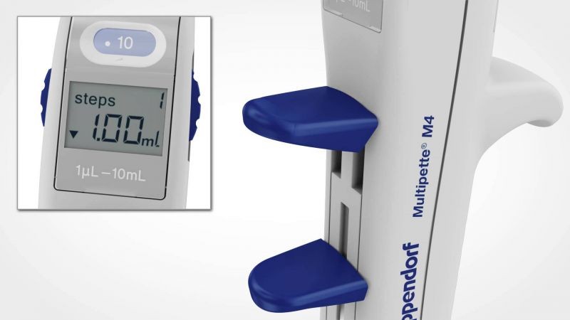 Степпер механический, 1 мкл-10 мл, Multipette M4, Eppendorf (аналог StepMate, арт. 7031000000, DLab, Китай)