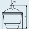 Эксикатор DURAN Group 0,7 л, 100x174 мм, вакуумный, с крышкой с краном, стекло