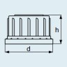 Крышка DURAN Group GL32 H, винтовая, красная, PP