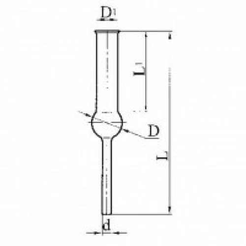 Трубка хлоркальциевая ТХ-П-1-25