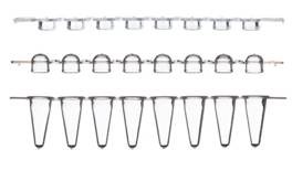 Пробирки для ПЦР в стрипах, 0,2 мл, 1х8, с плоскими крышками, низкий профиль, бесцветные, полипропилен, 250 шт./уп., Thermo FS