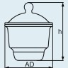 Эксикатор DURAN Group 2,4 л, 150x252 мм, с крышкой, стекло