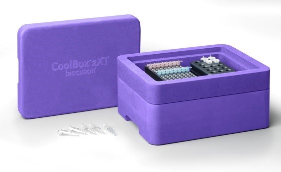 Контейнер для аккумулятора холода, CoolBox 2XT, без штатива, фиолетовый, Corning (BioCision)