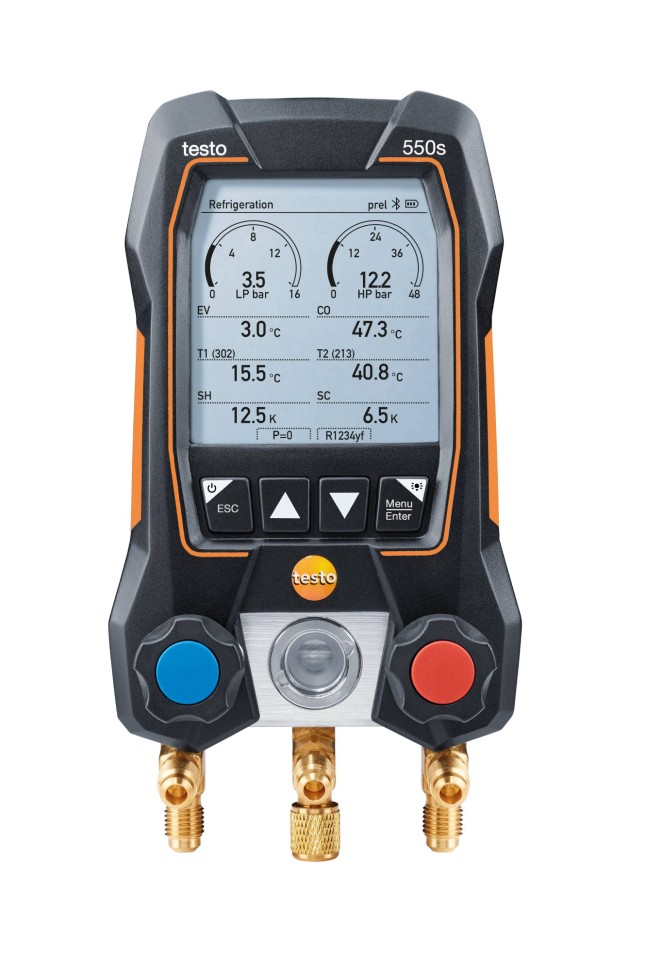 testo 550s Комплект 2 - Умный цифровой манометрический коллектор и беспроводные зонды-зажимы температуры