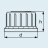 Крышка DURAN Group GL45 H, винтовая, синяя, PP