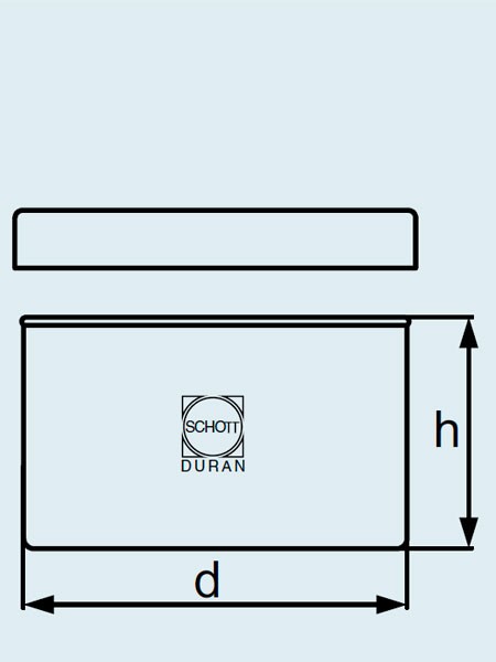 Бюкс DURAN Group 175 мл, для взвешивания, с крышкой, стекло