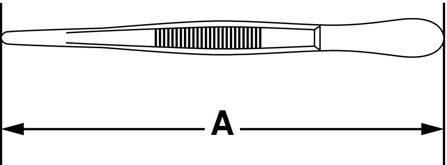 Пинцет Bochem с тупыми краями из нержавеющей стали, длина 200 мм