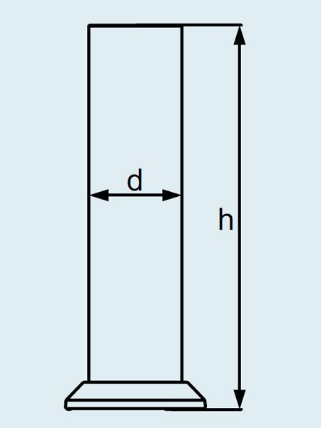 Цилиндр DURAN Group 500 мл, размеры 40x400 мм, стекло