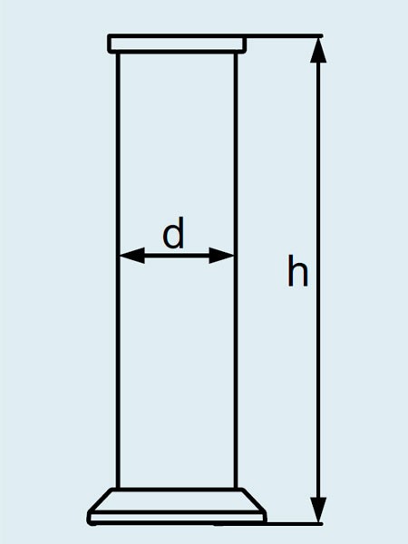 Цилиндр DURAN Group 570 мл, размеры 60x200 мм, с ободком, стекло