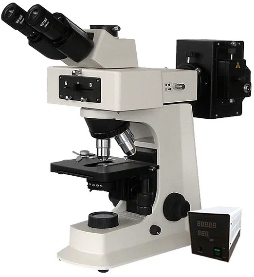 Микроскоп бинокуляр, Планахроматы 4×/ (5×) / 0,1, 10×/0,25, 40×/0,65(S), 100×/1,25(O,S), B-200-В, Биомед