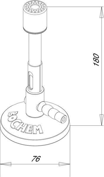 Горелка Бунзена газовая, природный газ, Bochem