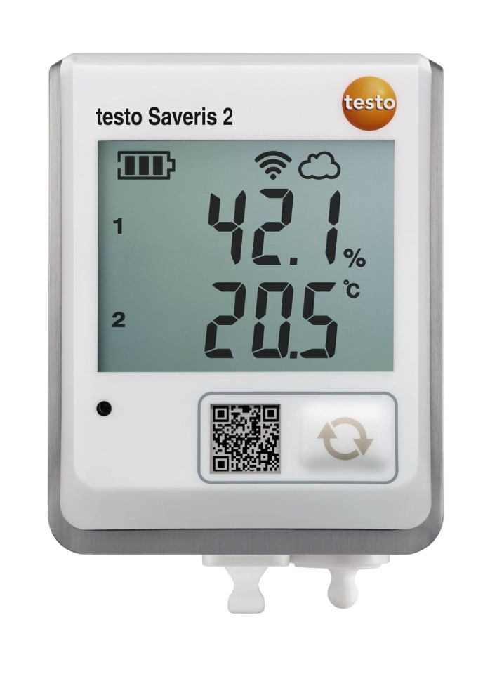 testo Saveris 2-H2 - WiFi-логгер данных с дисплеем и подключаемым внешним зондом температуры/влажности