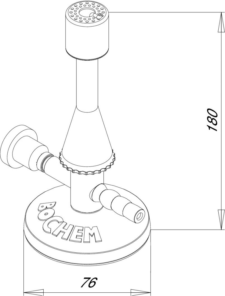 Горелка Bochem Теклю с игольчатым клапаном, пропан