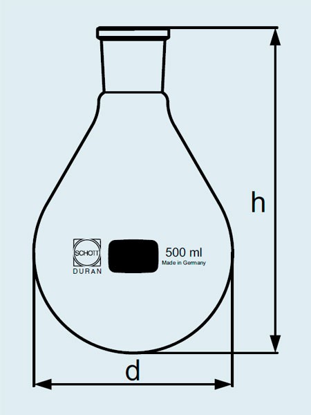 Колба испарительная DURAN Group 250 мл, грушевидная, NS29/32, стекло