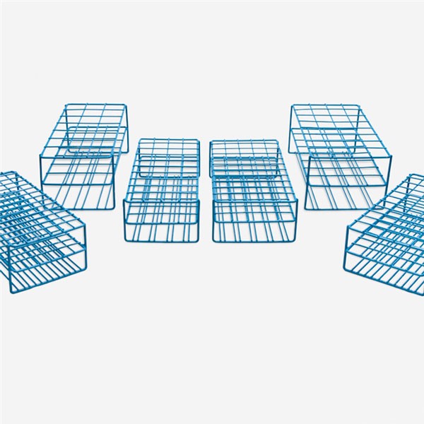 Штатив ISOLAB для пробирок Ø 20 мм, 40 ячеек, синий, сталь