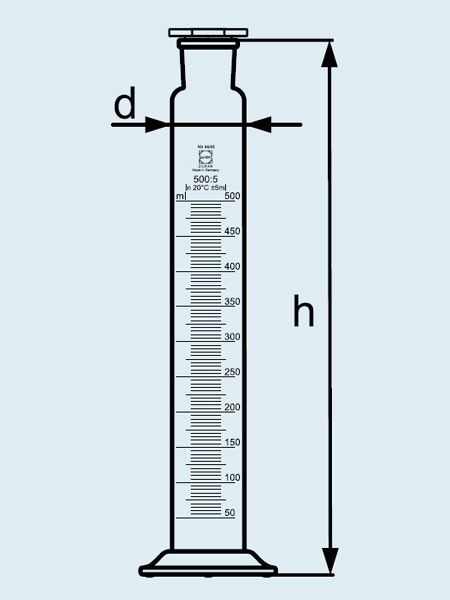 Цилиндр мерный DURAN Group 100 мл, NS24/29, с пробкой, стекло