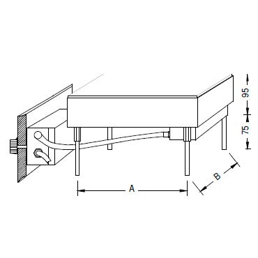 Нагревательная плитка Gestigkeit 33 EB, CERAN, 430 x 430 мм, 2,0 кВт, 3х400 В, с отдельным регулятором, для установки в столы, температура 50-500°C